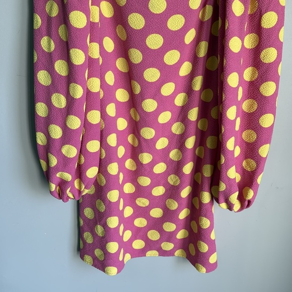 Stine Goya Will Polka Dot Mini Dress pink yellow Medium - Picture 6 of 13